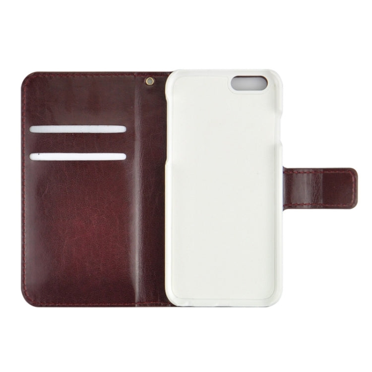 2 in 1 High Light Crazy Horse Texture Horizontal Flip Magnetic Buckle Leather Case with Card Slots for iPhone 6