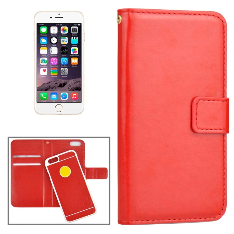2 in 1 High Light Crazy Horse Texture Horizontal Flip Magnetic Buckle Leather Case with Card Slots for iPhone 6