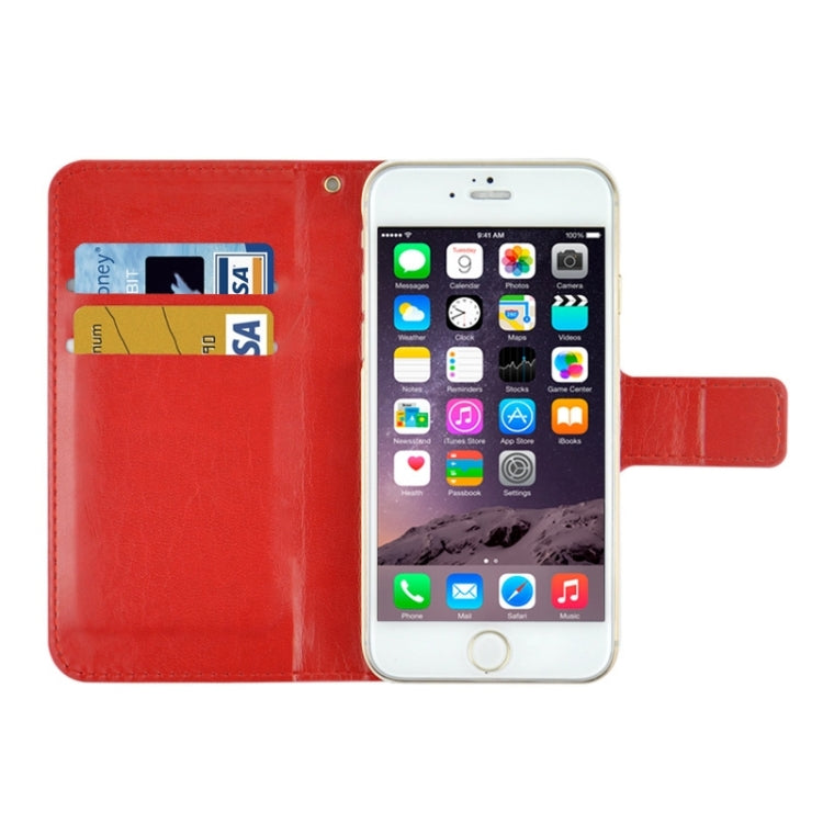 2 in 1 High Light Crazy Horse Texture Horizontal Flip Magnetic Buckle Leather Case with Card Slots for iPhone 6