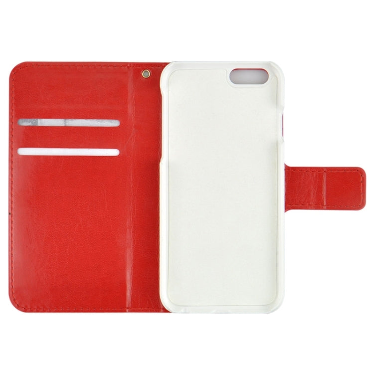 2 in 1 High Light Crazy Horse Texture Horizontal Flip Magnetic Buckle Leather Case with Card Slots for iPhone 6