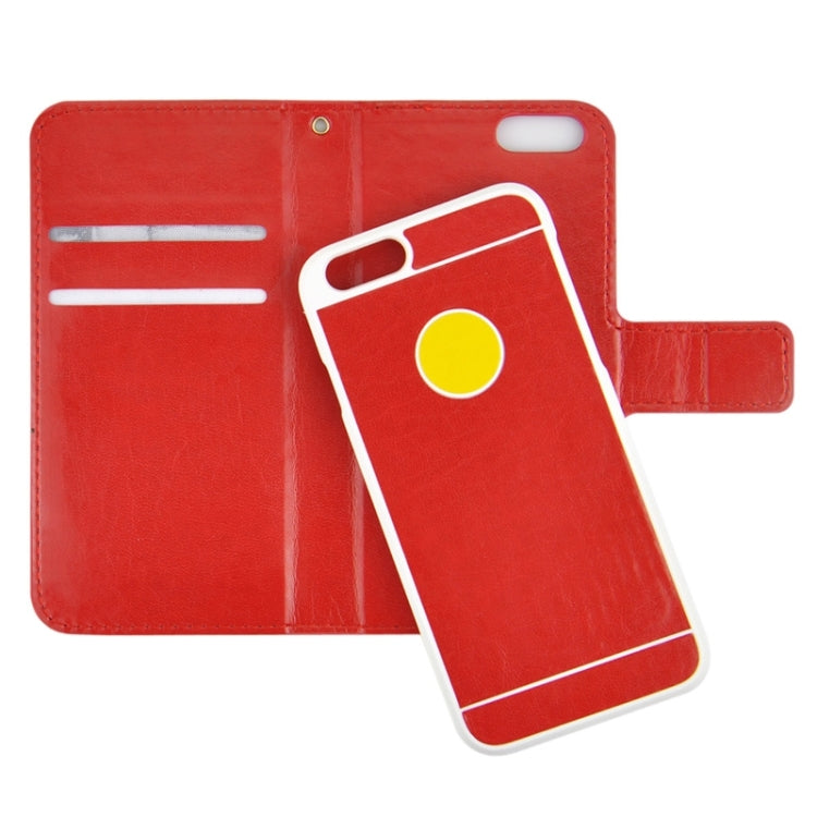 2 in 1 High Light Crazy Horse Texture Horizontal Flip Magnetic Buckle Leather Case with Card Slots for iPhone 6