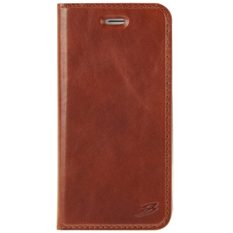 FADDIST Waxed Genuine Cow Flip Leather Case with Holder & Card Slot for iPhone 6 & 6S