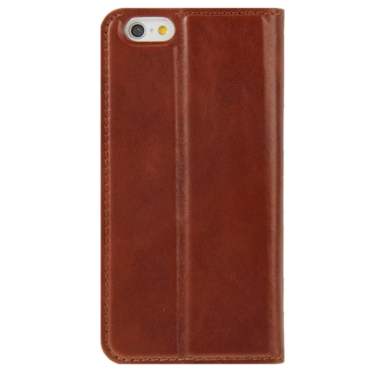 FADDIST Waxed Genuine Cow Flip Leather Case with Holder & Card Slot for iPhone 6 & 6S