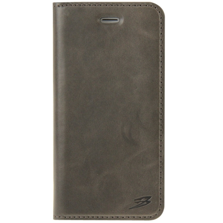 FADDIST Waxed Genuine Cow Flip Leather Case with Holder & Card Slot for iPhone 6 & 6S