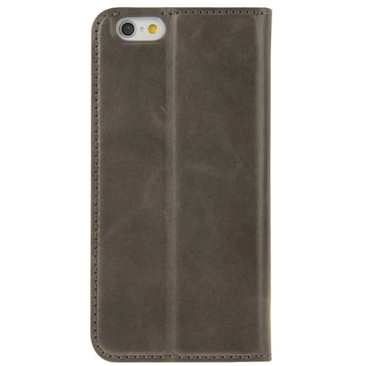 FADDIST Waxed Genuine Cow Flip Leather Case with Holder & Card Slot for iPhone 6 & 6S