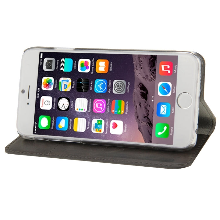 FADDIST Waxed Genuine Cow Flip Leather Case with Holder & Card Slot for iPhone 6 & 6S