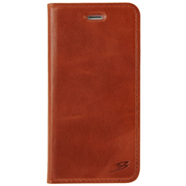 FADDIST Waxed Genuine Cow Flip Leather Case with Holder & Card Slot for iPhone 6 & 6S