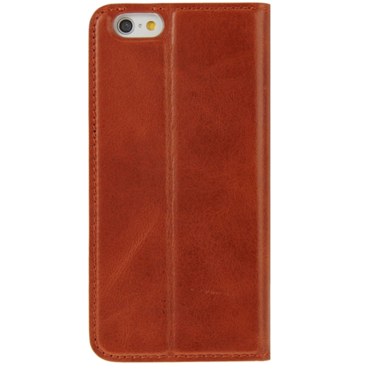 FADDIST Waxed Genuine Cow Flip Leather Case with Holder & Card Slot for iPhone 6 & 6S