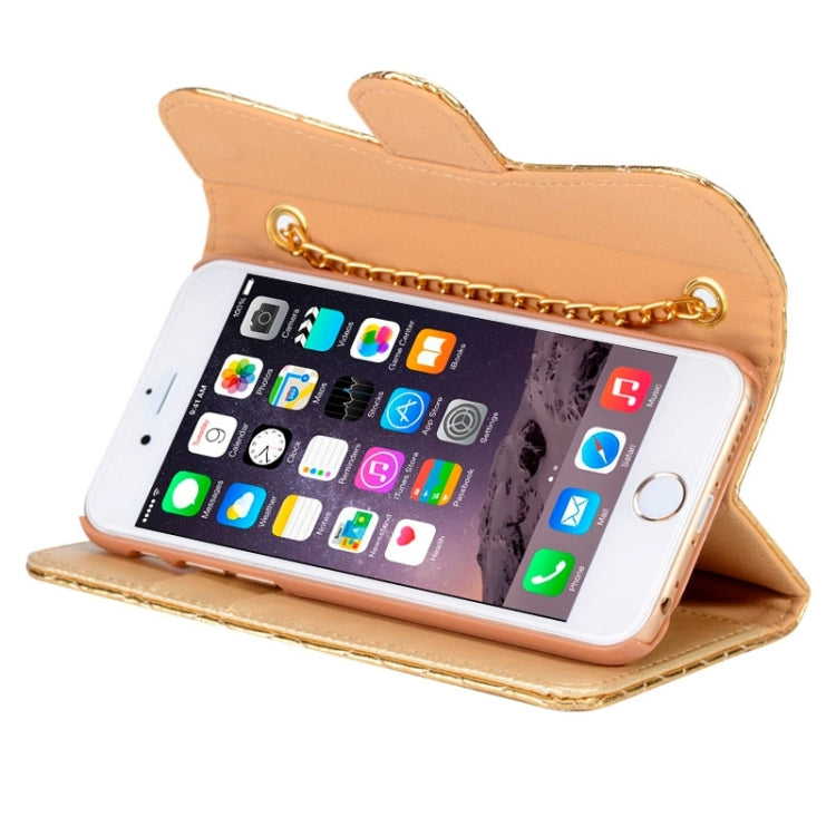 Plaid Texture Shiny Sheepskin Flip Leather Case with Card Slots & Wallet & Holder & Lanyards for iPhone 6 & 6S