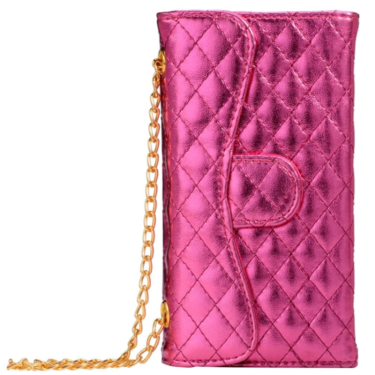Plaid Texture Shiny Sheepskin Flip Leather Case with Card Slots & Wallet & Holder & Lanyards for iPhone 6 & 6S