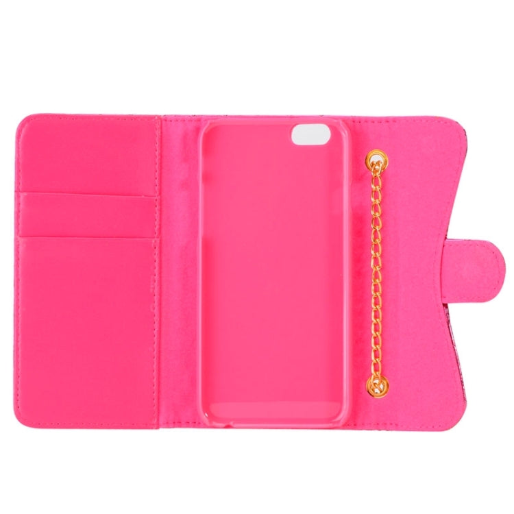 Plaid Texture Shiny Sheepskin Flip Leather Case with Card Slots & Wallet & Holder & Lanyards for iPhone 6 & 6S