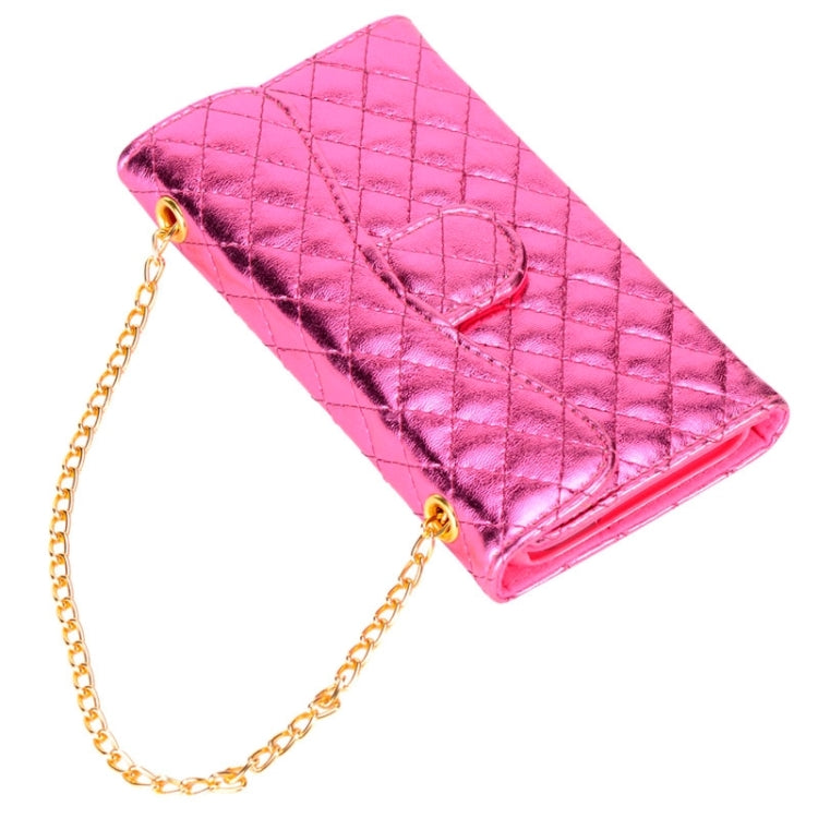 Plaid Texture Shiny Sheepskin Flip Leather Case with Card Slots & Wallet & Holder & Lanyards for iPhone 6 & 6S