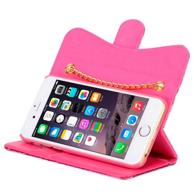 Plaid Texture Shiny Sheepskin Flip Leather Case with Card Slots & Wallet & Holder & Lanyards for iPhone 6 & 6S
