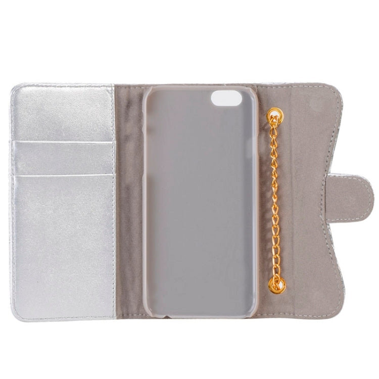 Plaid Texture Shiny Sheepskin Flip Leather Case with Card Slots & Wallet & Holder & Lanyards for iPhone 6 & 6S