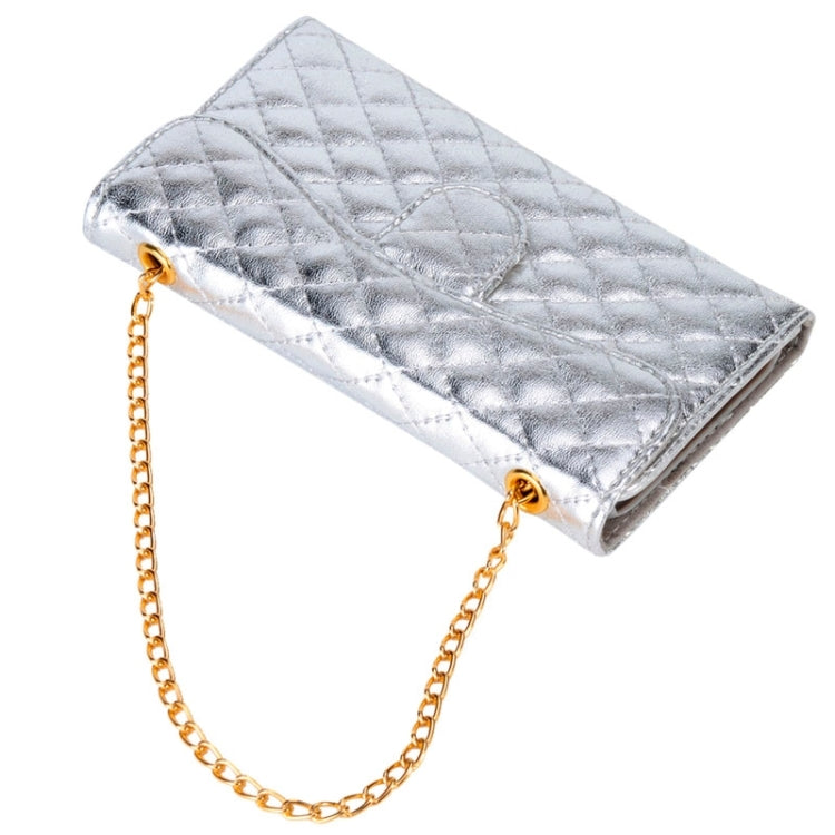 Plaid Texture Shiny Sheepskin Flip Leather Case with Card Slots & Wallet & Holder & Lanyards for iPhone 6 & 6S