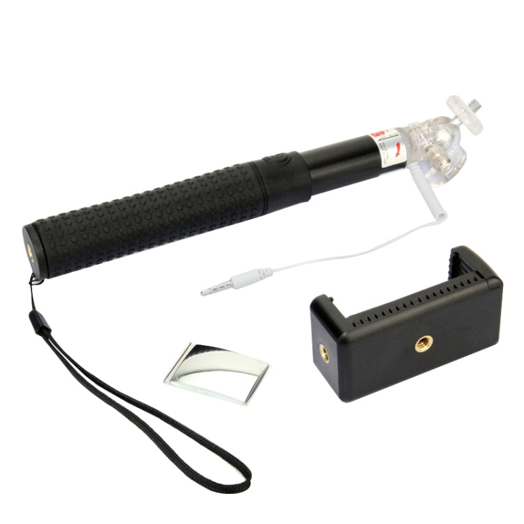Anti-skid Aluminium Alloy 3.5mm Audio Cable Take Pole Self-timer Controller for iPhone 6 & 6S & 5 / Galaxy S3 / S4 / S5 / NOTE, Max Length: 85cm