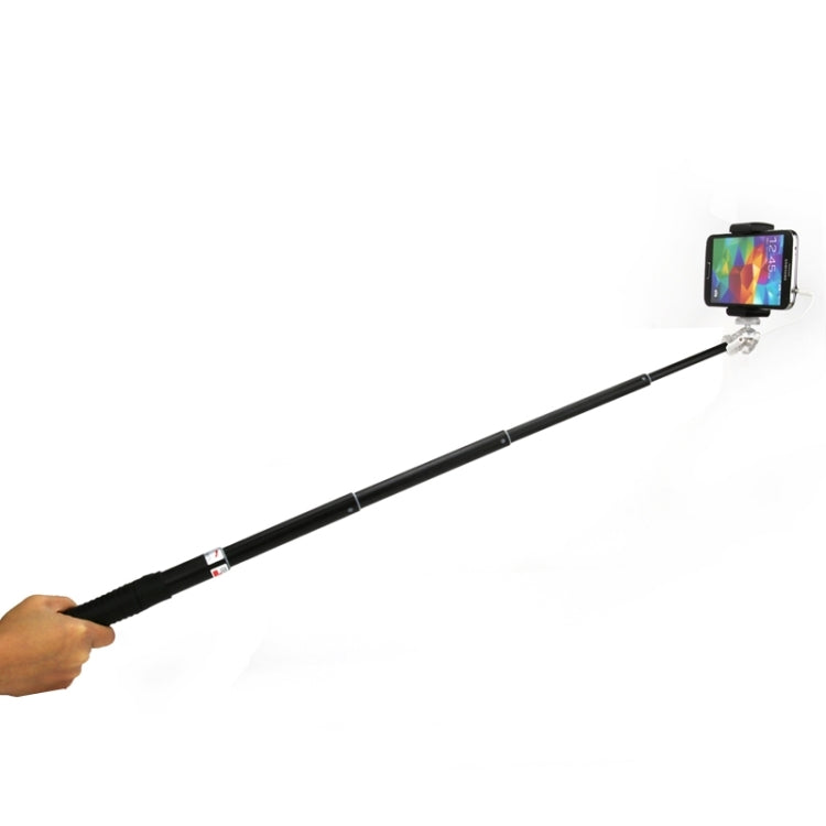 Anti-skid Aluminium Alloy 3.5mm Audio Cable Take Pole Self-timer Controller for iPhone 6 & 6S & 5 / Galaxy S3 / S4 / S5 / NOTE, Max Length: 85cm