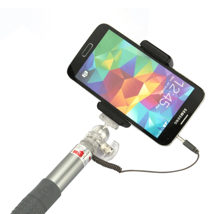 Anti-skid Aluminium Alloy 3.5mm Audio Cable Take Pole Self-timer Controller for iPhone 6 & 6S & 5 / Galaxy S3 / S4 / S5 / NOTE, Max Length: 85cm