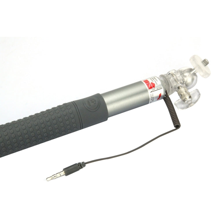 Anti-skid Aluminium Alloy 3.5mm Audio Cable Take Pole Self-timer Controller for iPhone 6 & 6S & 5 / Galaxy S3 / S4 / S5 / NOTE, Max Length: 85cm