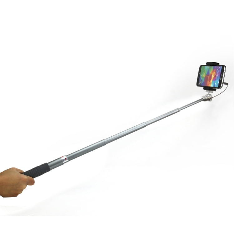Anti-skid Aluminium Alloy 3.5mm Audio Cable Take Pole Self-timer Controller for iPhone 6 & 6S & 5 / Galaxy S3 / S4 / S5 / NOTE, Max Length: 85cm