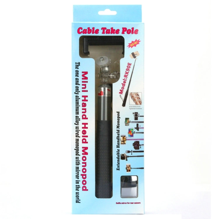 Anti-skid Aluminium Alloy 3.5mm Audio Cable Take Pole Self-timer Controller for iPhone 6 & 6S & 5 / Galaxy S3 / S4 / S5 / NOTE, Max Length: 85cm