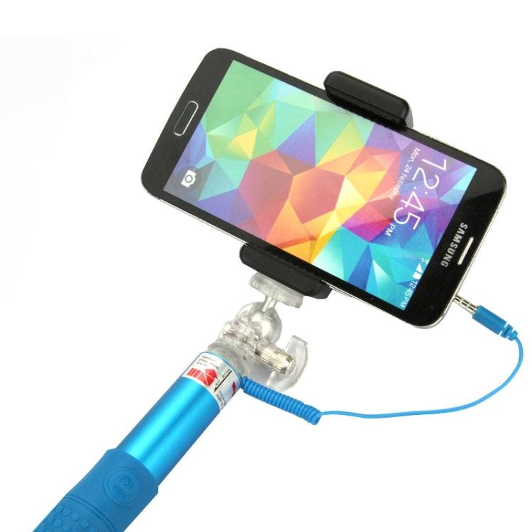 Anti-skid Aluminium Alloy 3.5mm Audio Cable Take Pole Self-timer Controller for iPhone 6 & 6S & 5 / Galaxy S3 / S4 / S5 / NOTE, Max Length: 85cm