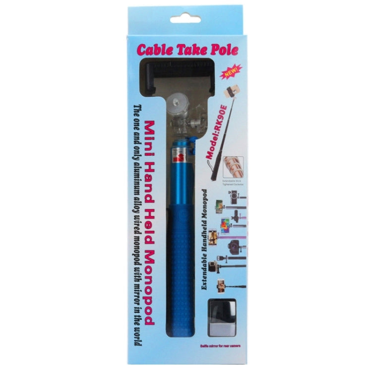 Anti-skid Aluminium Alloy 3.5mm Audio Cable Take Pole Self-timer Controller for iPhone 6 & 6S & 5 / Galaxy S3 / S4 / S5 / NOTE, Max Length: 85cm