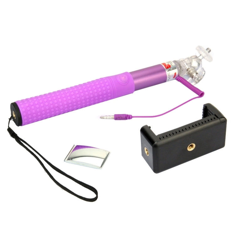 Anti-skid Aluminium Alloy 3.5mm Audio Cable Take Pole Self-timer Controller for iPhone 6 & 6S & 5 / Galaxy S3 / S4 / S5 / NOTE, Max Length: 85cm