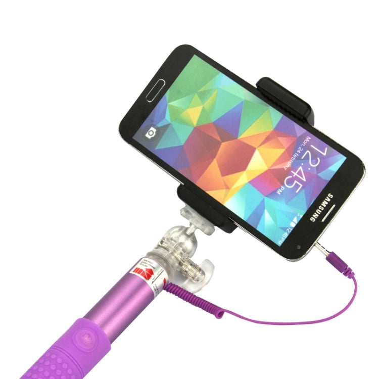 Anti-skid Aluminium Alloy 3.5mm Audio Cable Take Pole Self-timer Controller for iPhone 6 & 6S & 5 / Galaxy S3 / S4 / S5 / NOTE, Max Length: 85cm