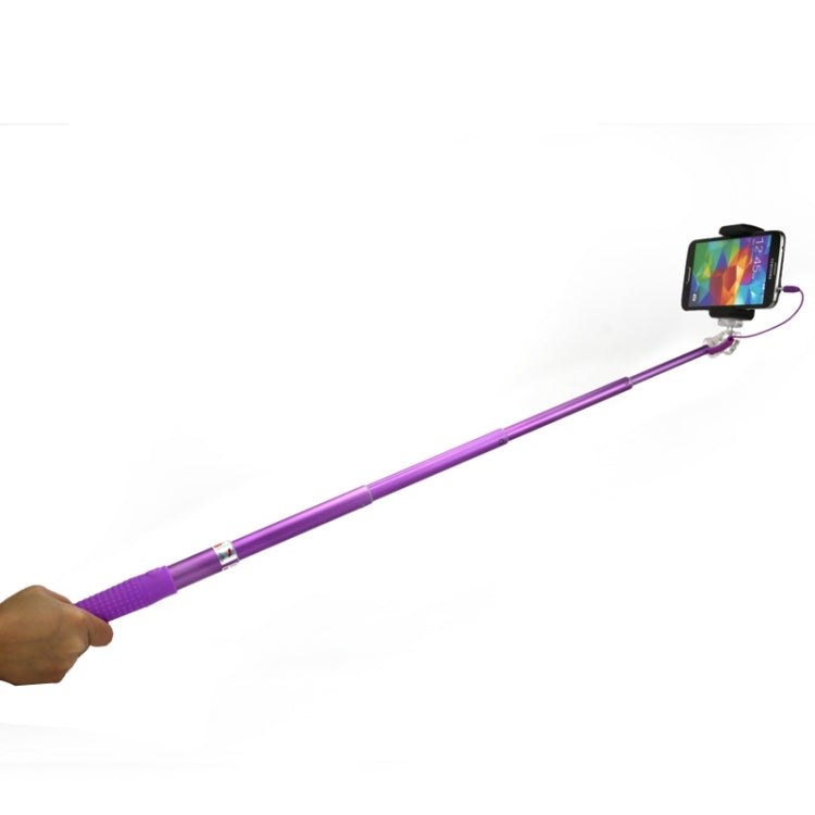 Anti-skid Aluminium Alloy 3.5mm Audio Cable Take Pole Self-timer Controller for iPhone 6 & 6S & 5 / Galaxy S3 / S4 / S5 / NOTE, Max Length: 85cm