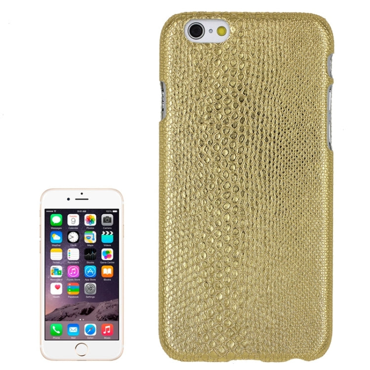 Snakeskin Texture Paste Skin PC Protective Case for iPhone 6 & 6S(Gold)