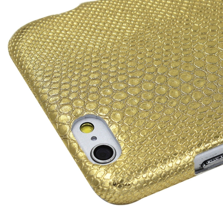 Snakeskin Texture Paste Skin PC Protective Case for iPhone 6 & 6S(Gold)