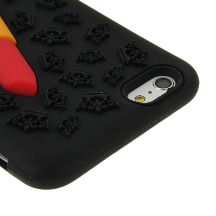 3D Lipstick Pattern Silicone Protective Case for iPhone 6