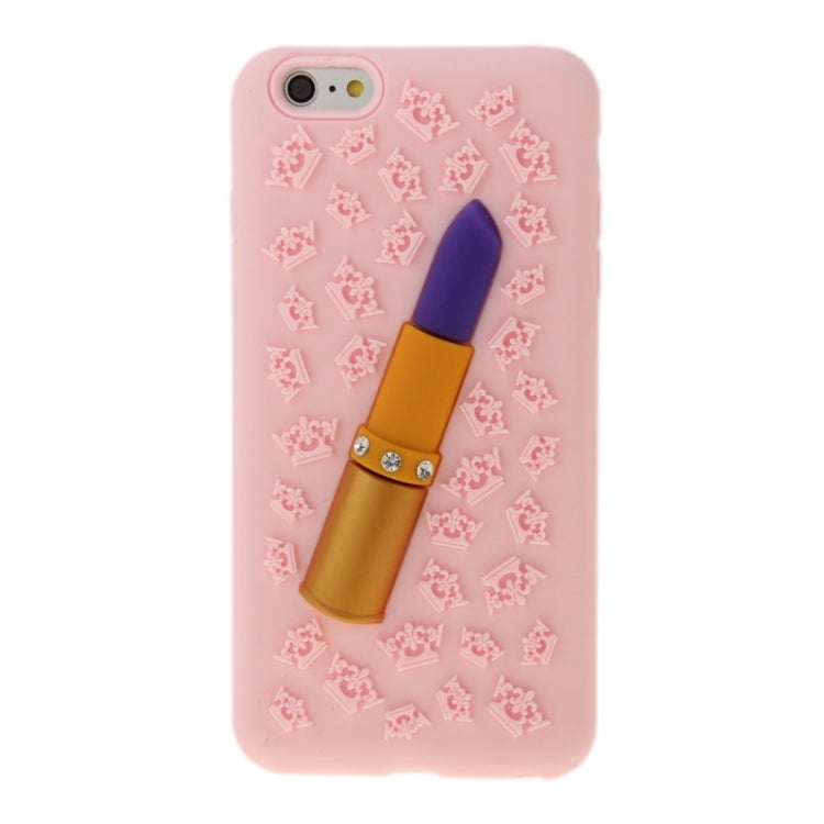 3D Lipstick Pattern Silicone Protective Case for iPhone 6