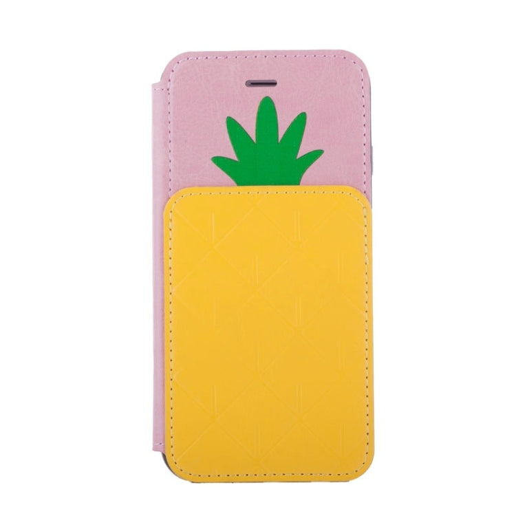 Pineapple Pattern Leather Case with Holder & Card Slot for iPhone 6 & 6S