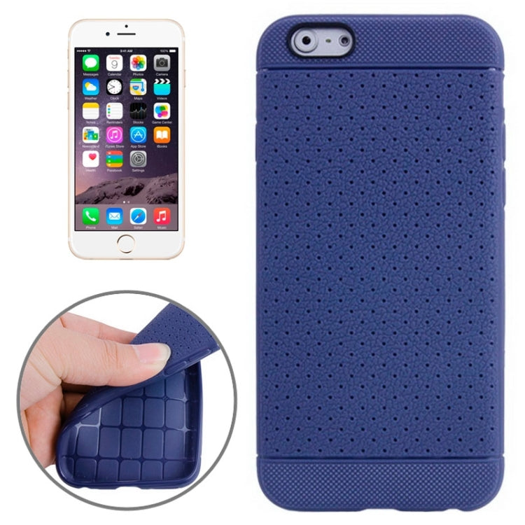 Litchi Texture with Holes Anti-slip TPU Protective Case for iPhone 6 & 6S