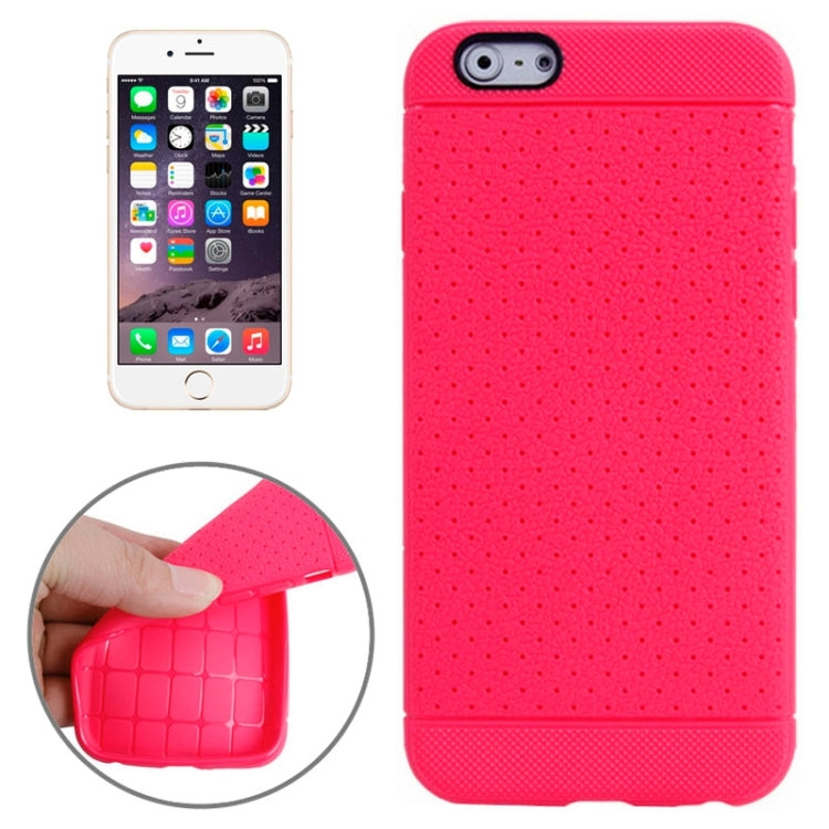 Litchi Texture with Holes Anti-slip TPU Protective Case for iPhone 6 & 6S
