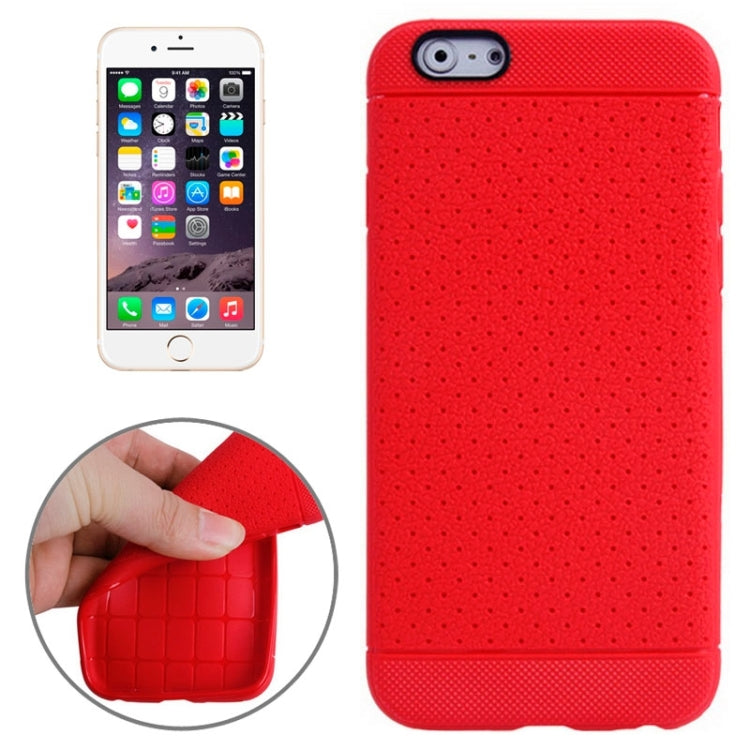 Litchi Texture with Holes Anti-slip TPU Protective Case for iPhone 6 & 6S