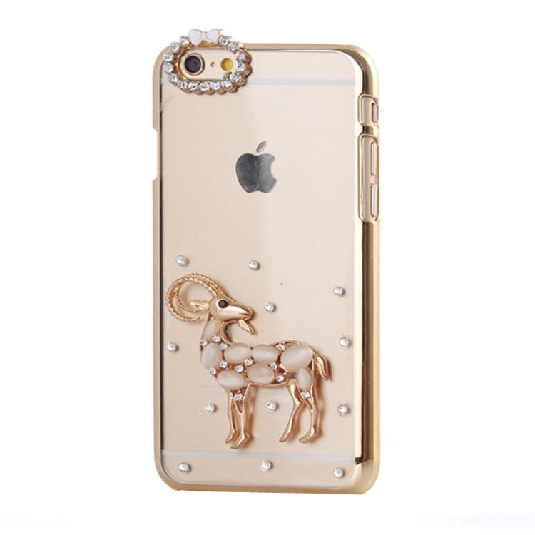 Sheep Pattern Ultra Thin Plating Border Transparent Plastic Back Cover Case for iPhone 6 & 6S