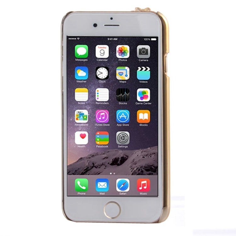 Sheep Pattern Ultra Thin Plating Border Transparent Plastic Back Cover Case for iPhone 6 & 6S