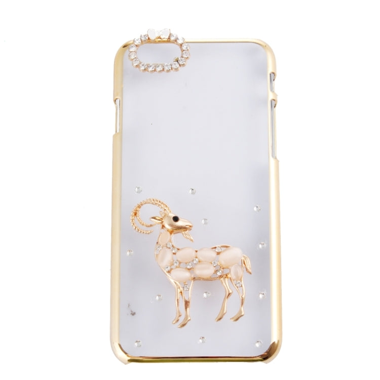 Sheep Pattern Ultra Thin Plating Border Transparent Plastic Back Cover Case for iPhone 6 & 6S