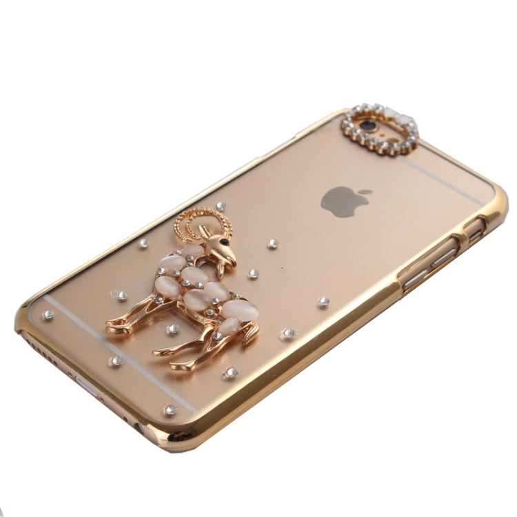 Sheep Pattern Ultra Thin Plating Border Transparent Plastic Back Cover Case for iPhone 6 & 6S