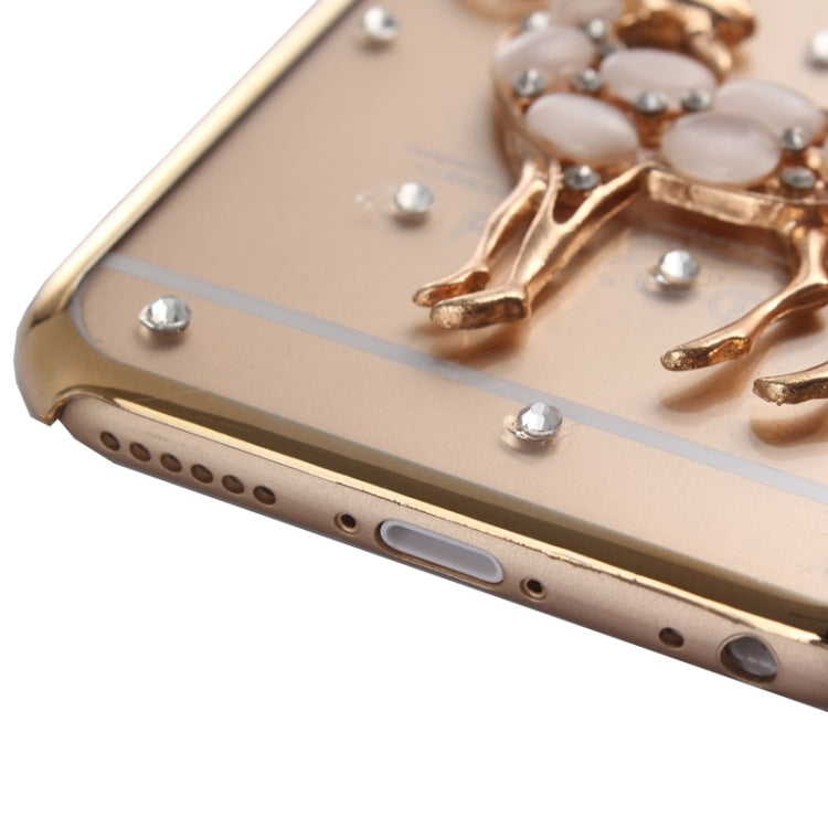 Sheep Pattern Ultra Thin Plating Border Transparent Plastic Back Cover Case for iPhone 6 & 6S