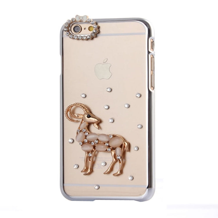 Sheep Pattern Ultra Thin Plating Border Transparent Plastic Back Cover Case for iPhone 6 & 6S