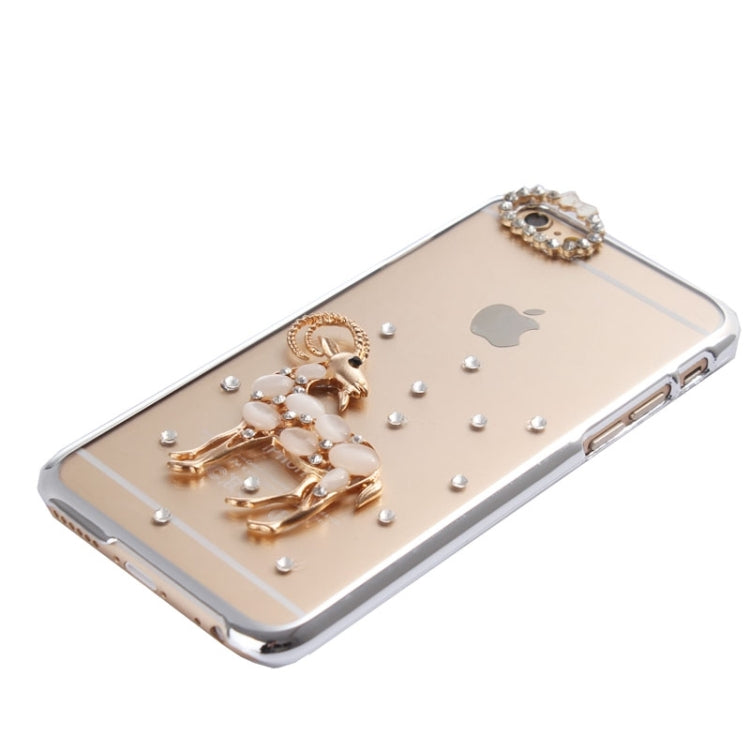 Sheep Pattern Ultra Thin Plating Border Transparent Plastic Back Cover Case for iPhone 6 & 6S