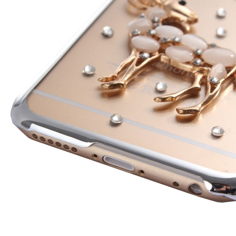 Sheep Pattern Ultra Thin Plating Border Transparent Plastic Back Cover Case for iPhone 6 & 6S