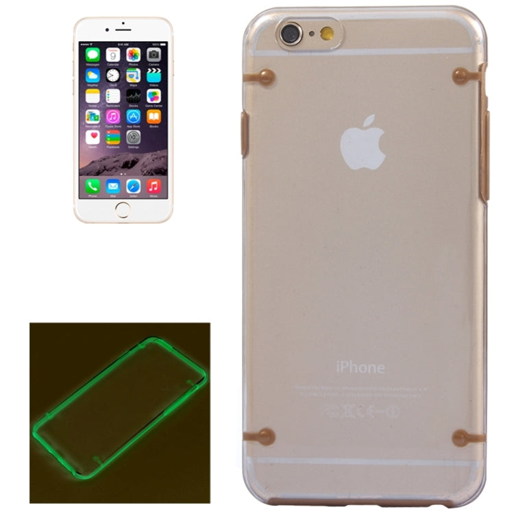 Luminous Frame Transparent Back Shell Plastic Case for iPhone 6 & 6S
