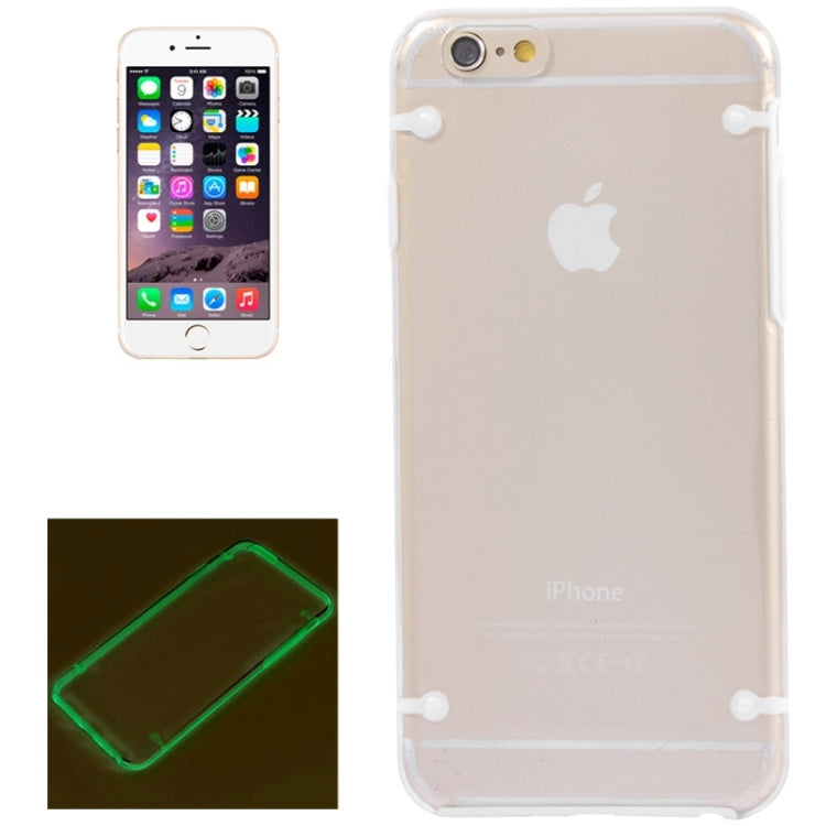 Luminous Frame Transparent Back Shell Plastic Case for iPhone 6 & 6S