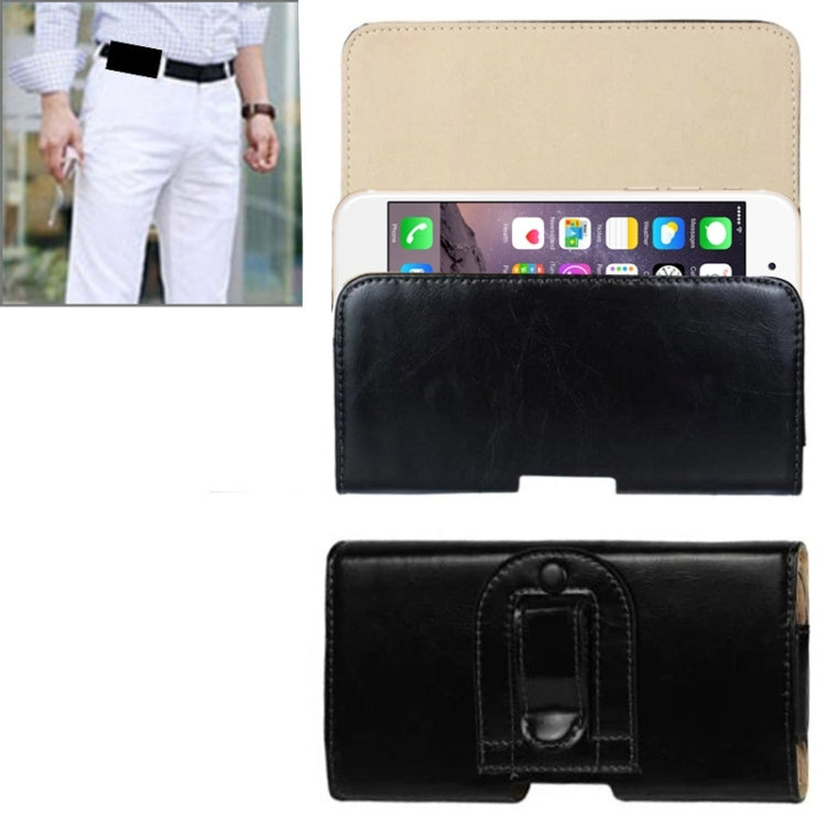Crazy Horse Texture Horizontal Style Leather Waist Bag for iPhone 6 & 6S & 5 & 5S / Galaxy S5 & S4 & S3