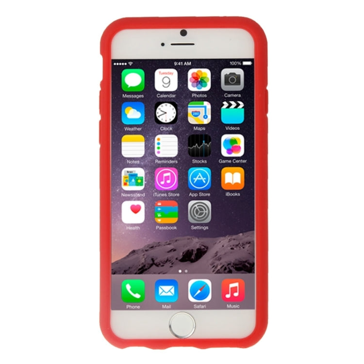 3D Rosa Multiflora Pattern Silicone Case for iPhone 6(Red)